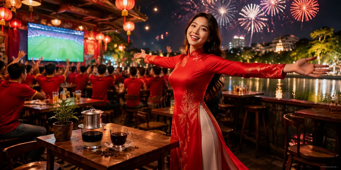 Phụ nữ Hà Nội mặc áo dài kiểm tra thông tin kèo bóng đá và ưu đãi nạp tiền trên điện thoại